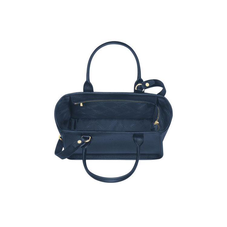 Longchamp Leren Handtas Donkerblauw | 573281-FLR