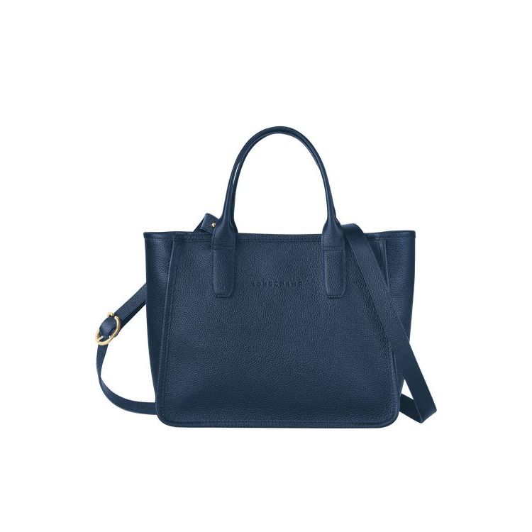 Longchamp Leren Handtas Donkerblauw | 573281-FLR