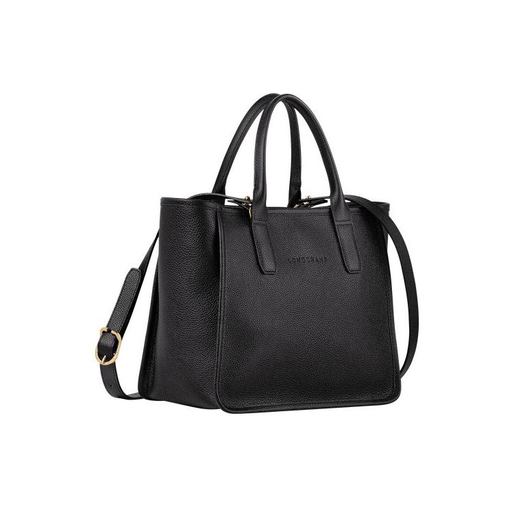 Longchamp Leren Handtas Zwart | 251469-VGM