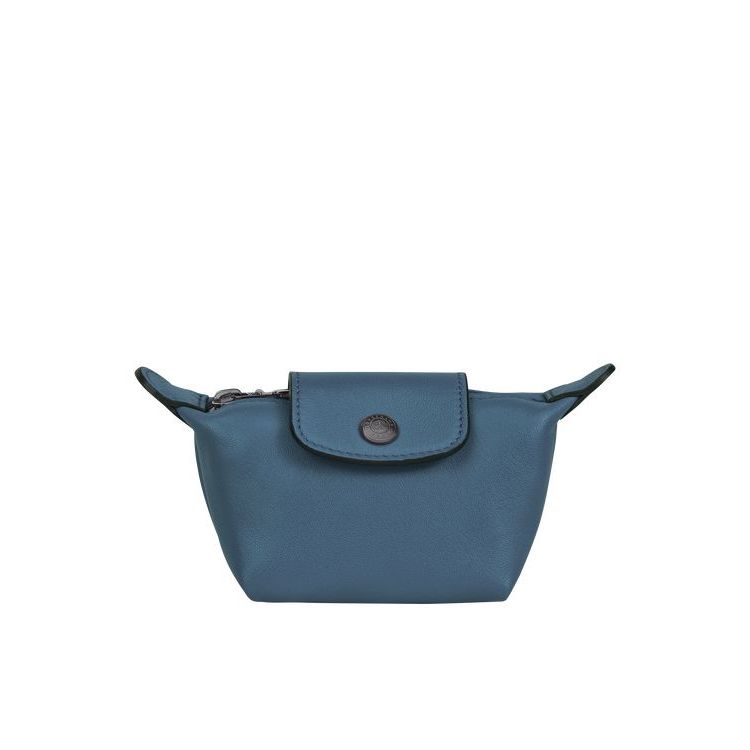 Longchamp Leren Kaarthouder Blauw | 038526-YJU