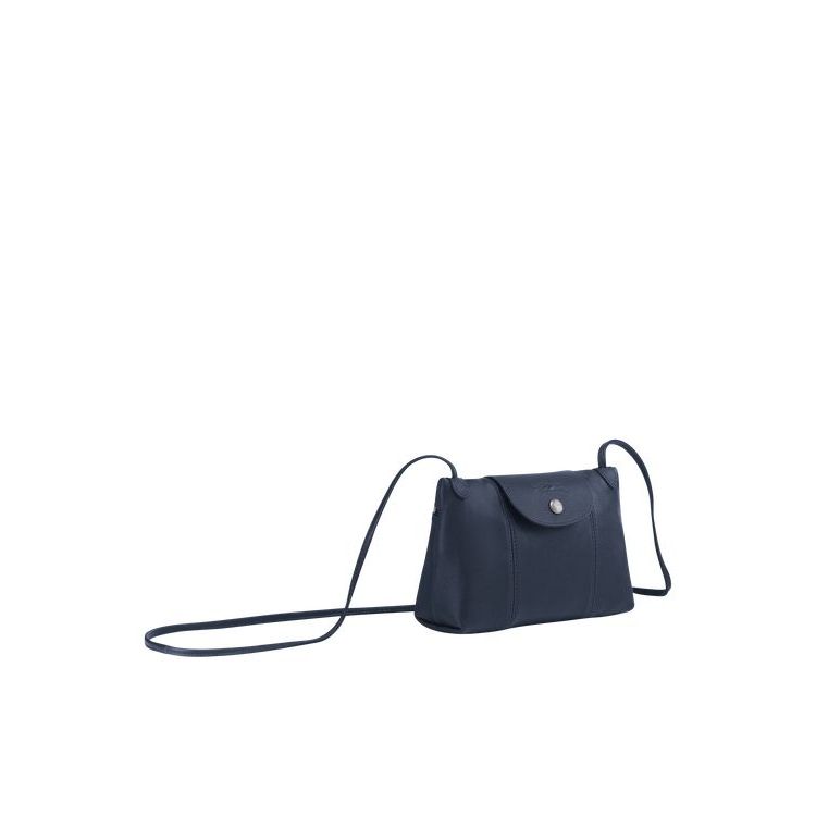 Longchamp Leren Mini Tassen Donkerblauw | 453926-PFZ