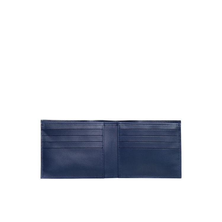 Longchamp Leren Portefeuille Donkerblauw | 103962-SYB