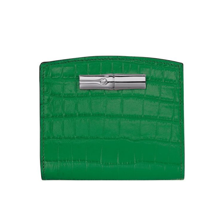 Longchamp Leren Portefeuille Groen | 319072-CHT