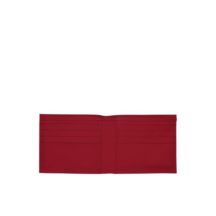 Longchamp Leren Portefeuille Rood | 437506-KVT