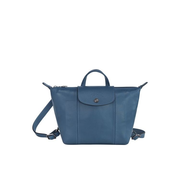 Longchamp Leren Rugzak Blauw | 270831-AFX