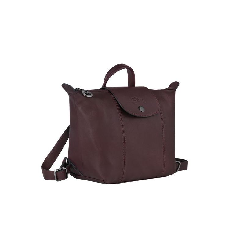 Longchamp Leren Rugzak Bordeaux | 712863-PNV