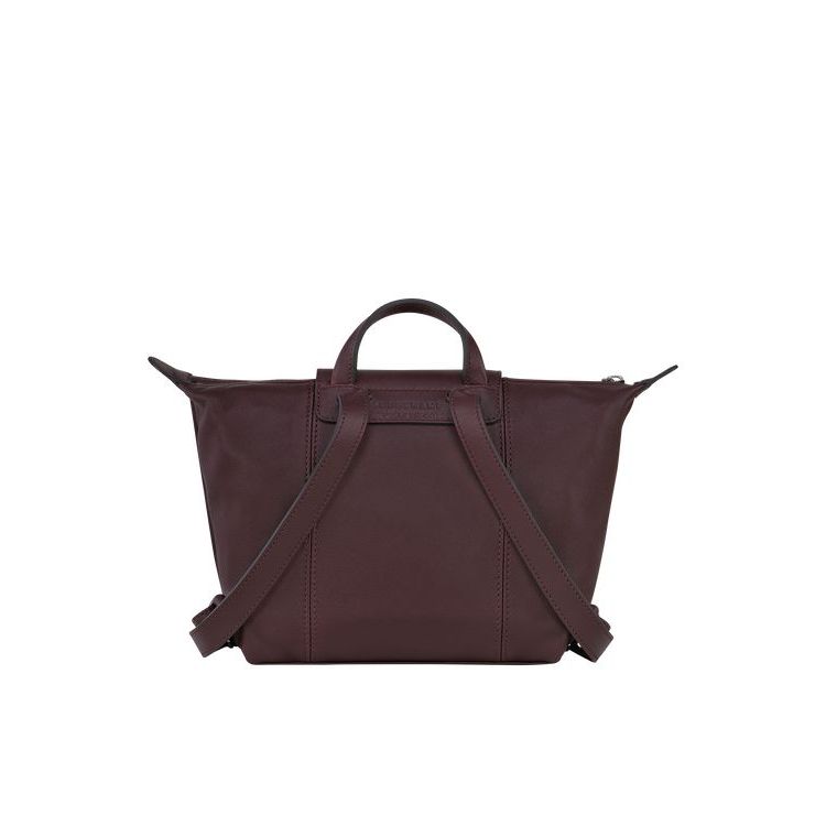 Longchamp Leren Rugzak Bordeaux | 712863-PNV