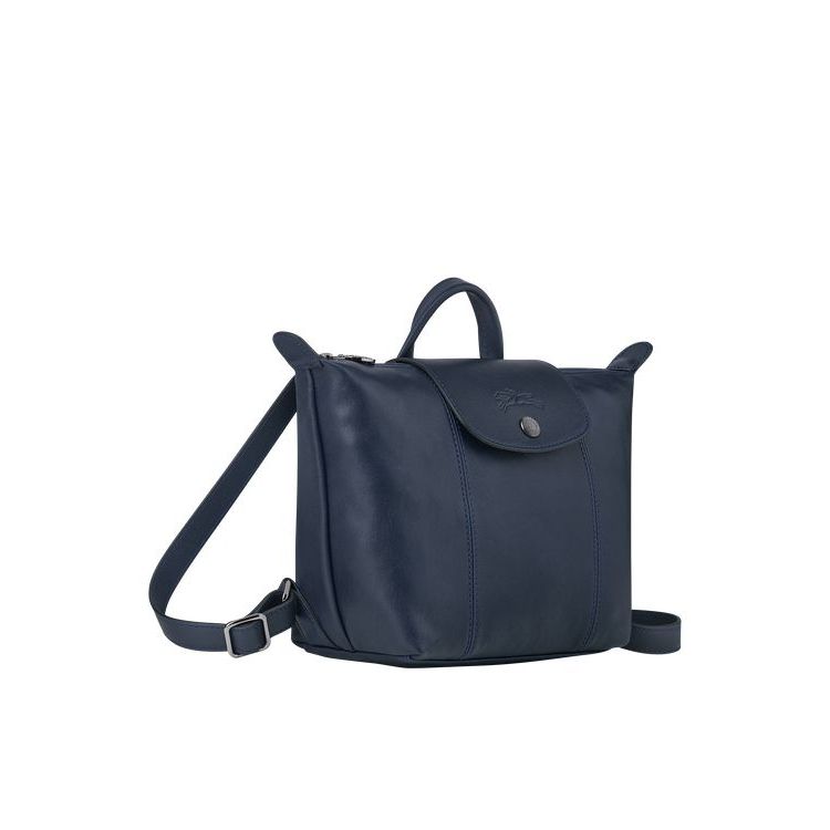 Longchamp Leren Rugzak Donkerblauw | 573124-MAX