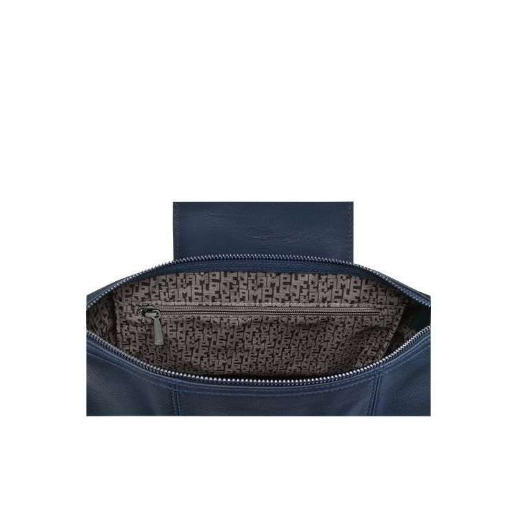 Longchamp Leren Rugzak Donkerblauw | 573124-MAX