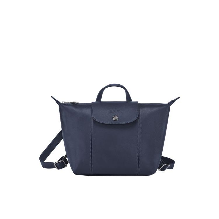 Longchamp Leren Rugzak Donkerblauw | 573124-MAX