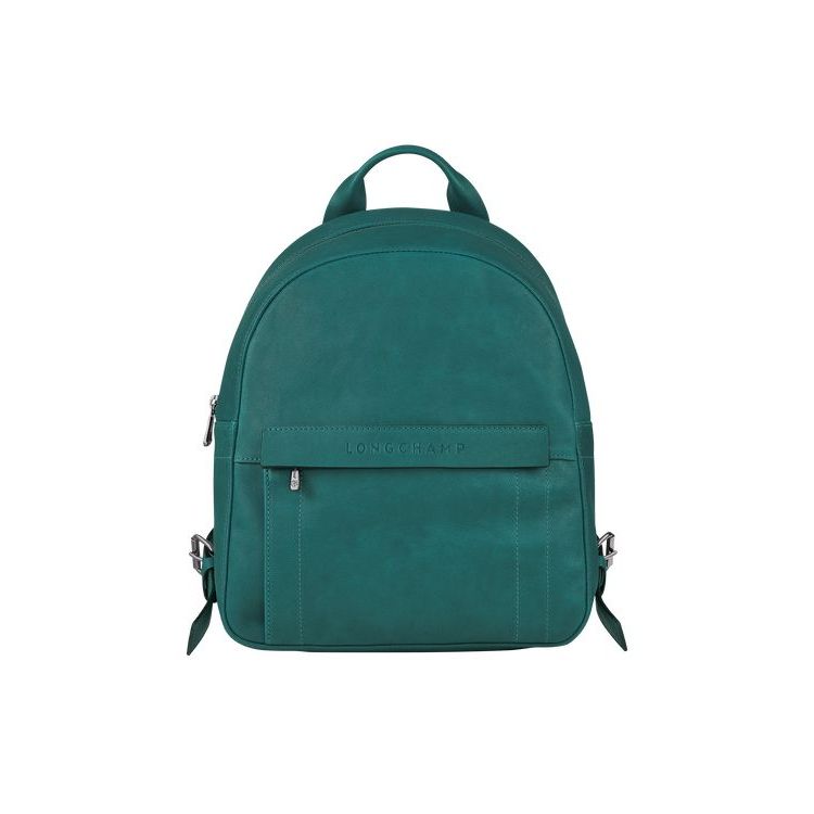 Longchamp Leren Rugzak Grijs Groen | 680457-CET