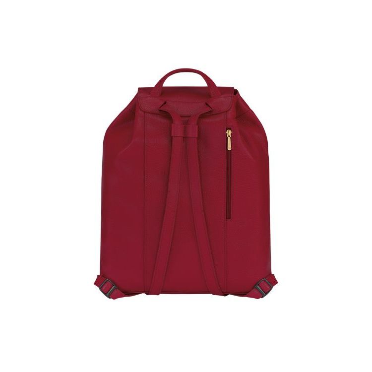 Longchamp Leren Rugzak Rood | 987052-EVO