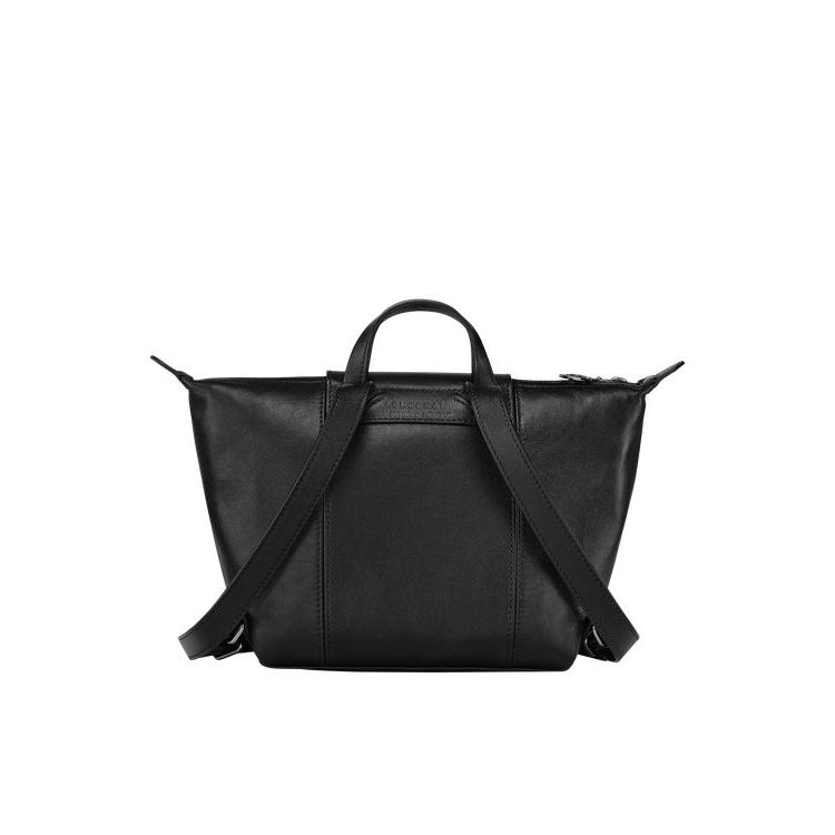 Longchamp Leren Rugzak Zwart | 801427-SKH