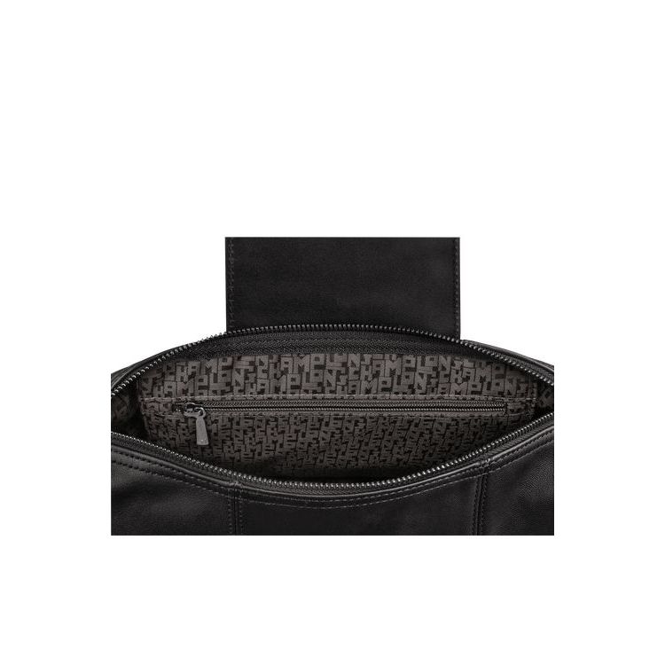 Longchamp Leren Rugzak Zwart | 801427-SKH