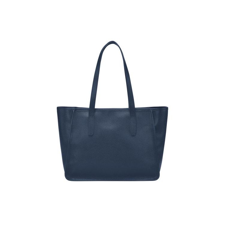 Longchamp Leren Schoudertassen Donkerblauw | 096834-YAD