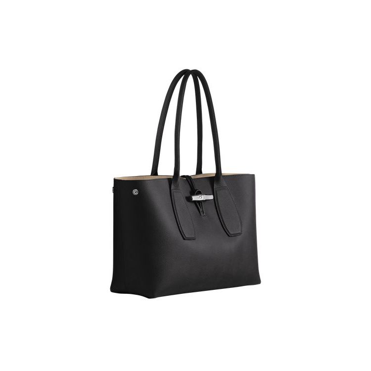 Longchamp Leren Schoudertassen Zwart | 714302-FMC