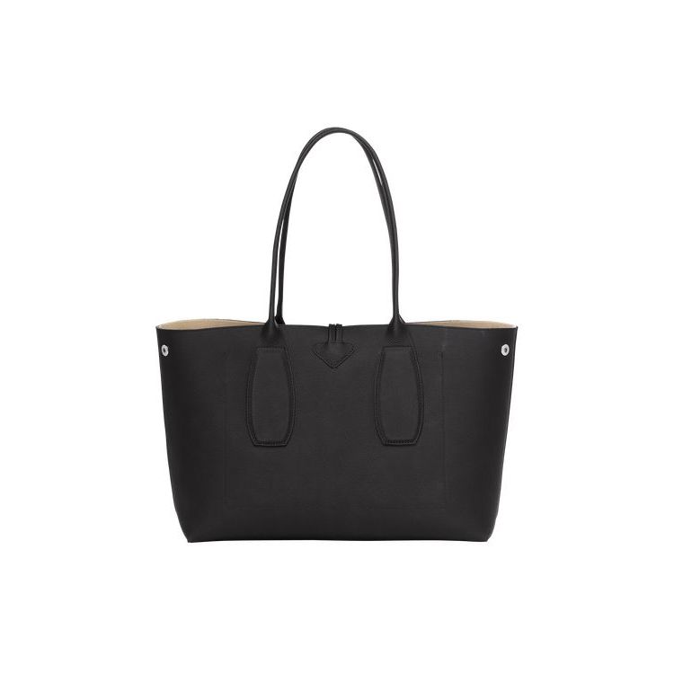 Longchamp Leren Schoudertassen Zwart | 714302-FMC