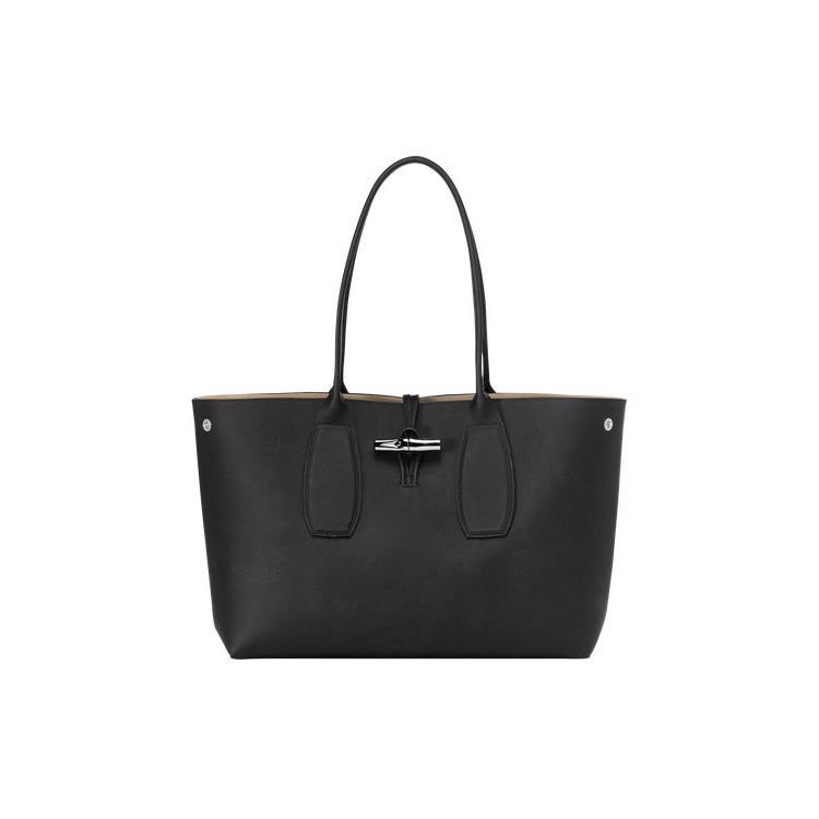 Longchamp Leren Schoudertassen Zwart | 714302-FMC