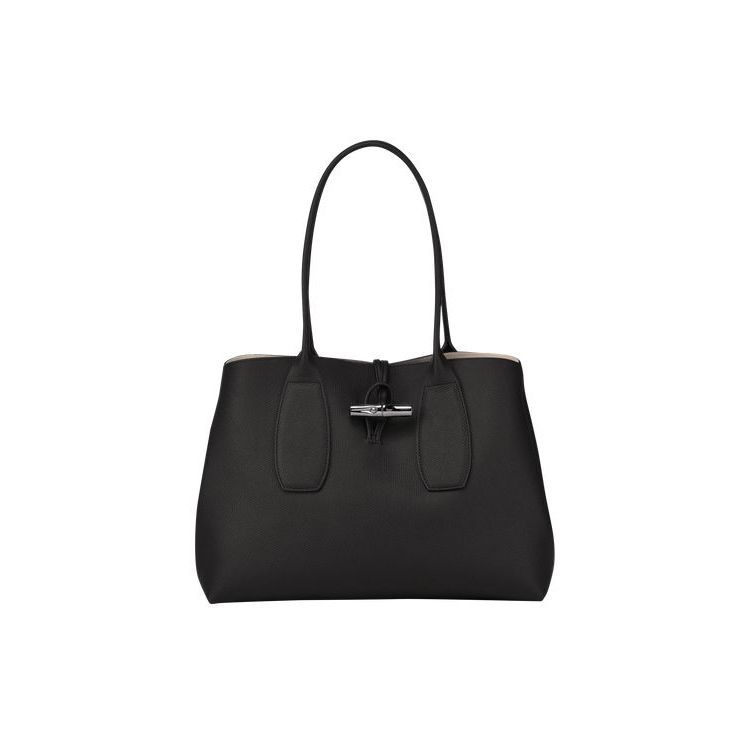 Longchamp Leren Schoudertassen Zwart | 714302-FMC