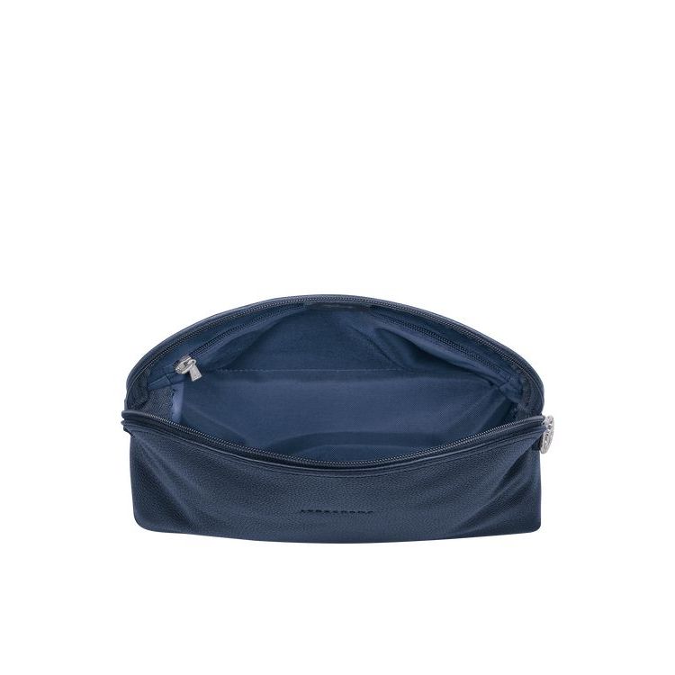 Longchamp Leren Toilettas Donkerblauw | 509376-RJA