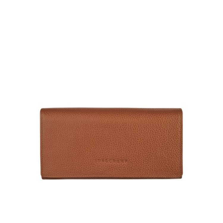 Longchamp Long Continental Caramel Leren Portefeuille Bruin | 365187-VZW