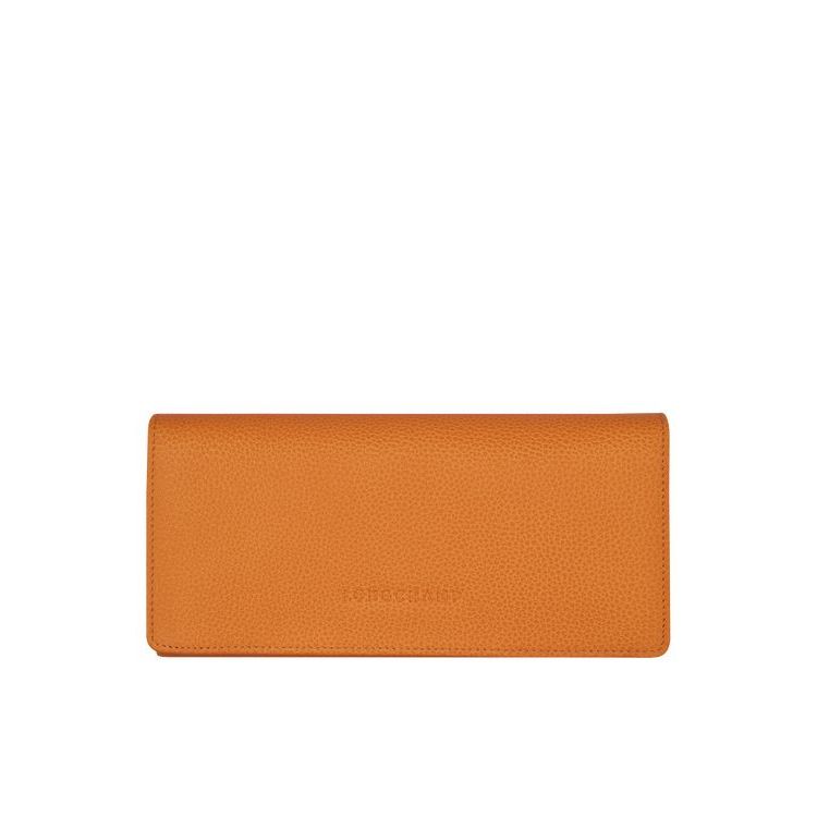 Longchamp Long Continental Saffron Leren Portefeuille Oranje | 591064-BID