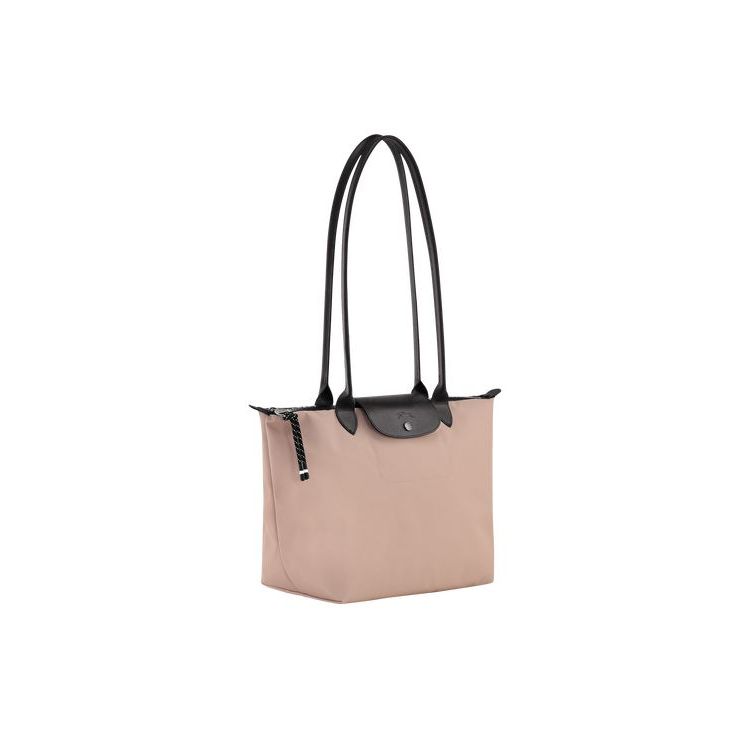 Longchamp Long Hawthorn Recycled canvas Schoudertassen Roze | 389507-MZJ