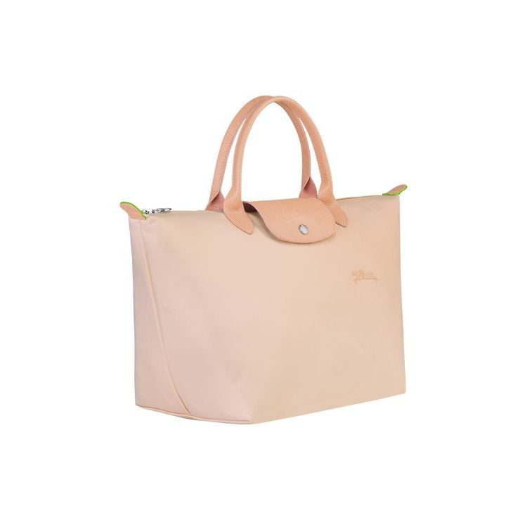 Longchamp M Flowers Recycled canvas Handtas Lichtroze | 746521-ESQ