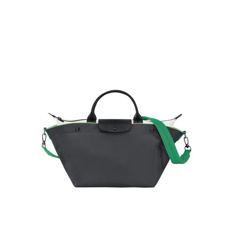 Longchamp M Gun Metal Canvas Handtas Grijs | 704328-YQP