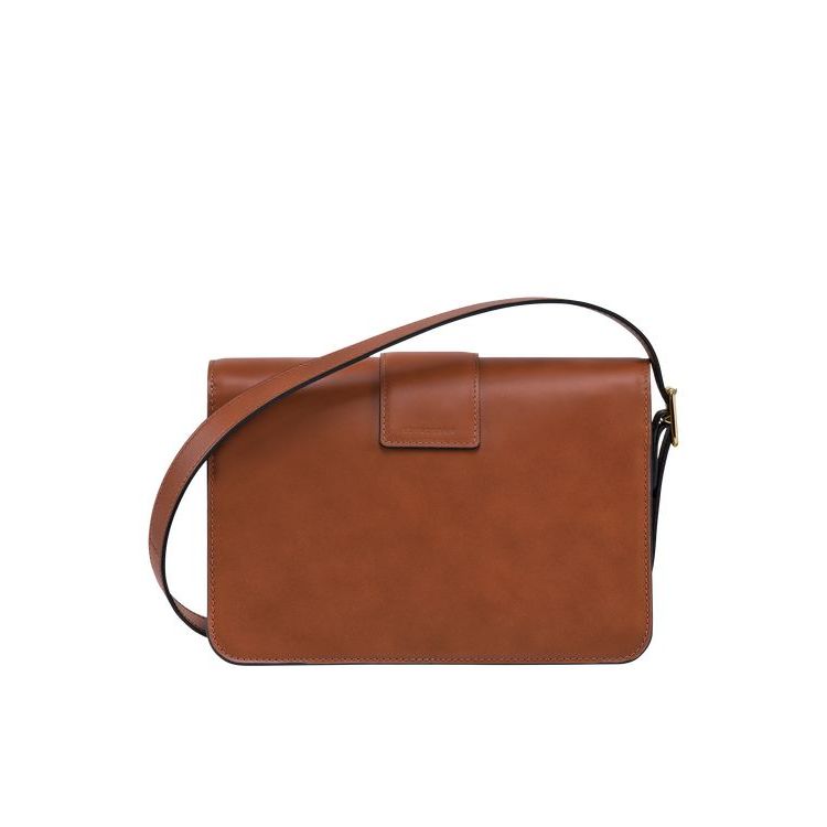 Longchamp M Leren Crossbodytassen Bruin | 245703-NZL