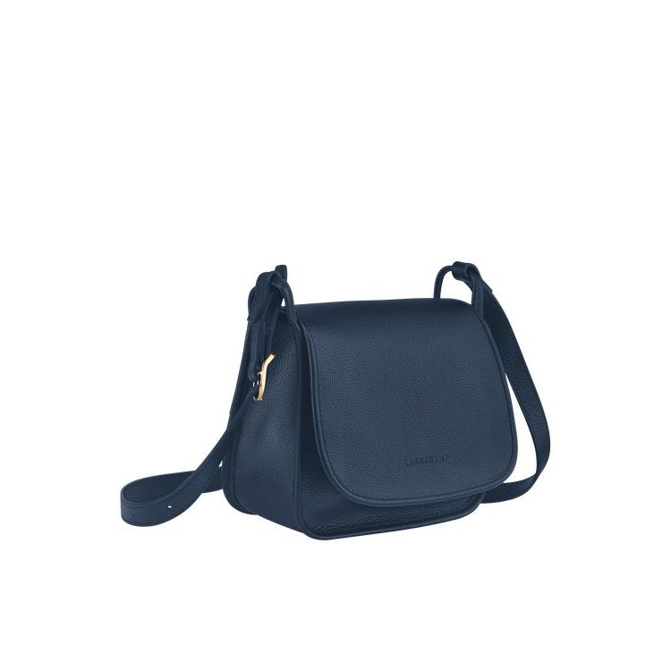 Longchamp M Leren Crossbodytassen Donkerblauw | 876904-UPC