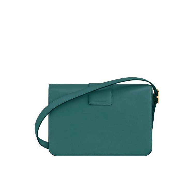 Longchamp M Leren Crossbodytassen Grijs Groen | 389426-HRG