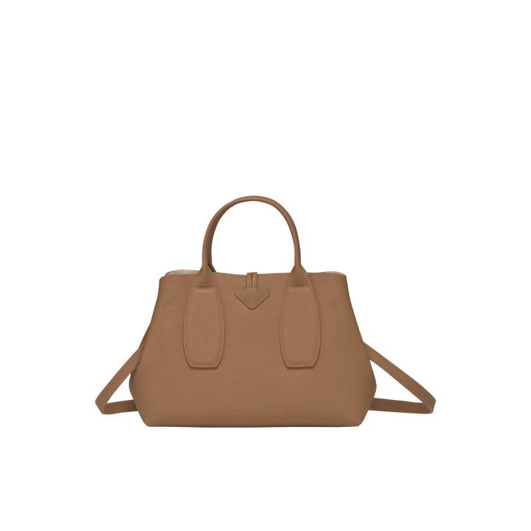 Longchamp M Leren Handtas Beige | 490285-CQW