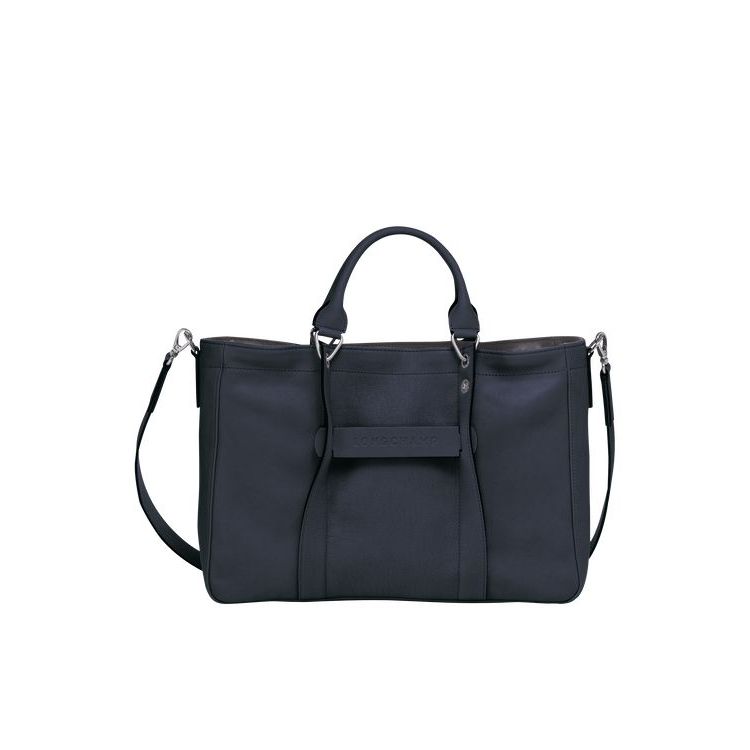 Longchamp M Leren Handtas Blauw | 201796-DFJ