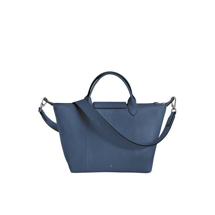 Longchamp M Leren Handtas Blauw | 654029-KRQ