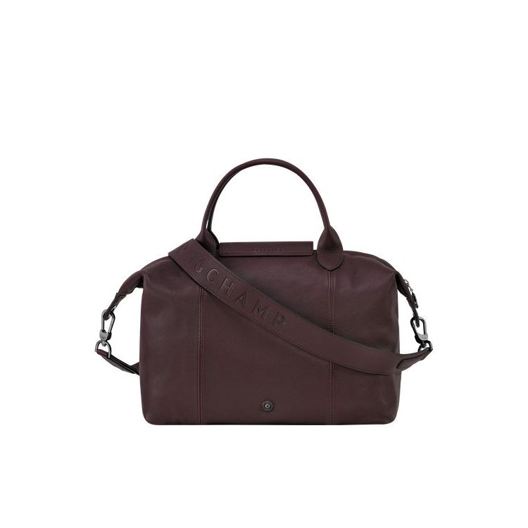 Longchamp M Leren Handtas Bordeaux | 739651-BRU