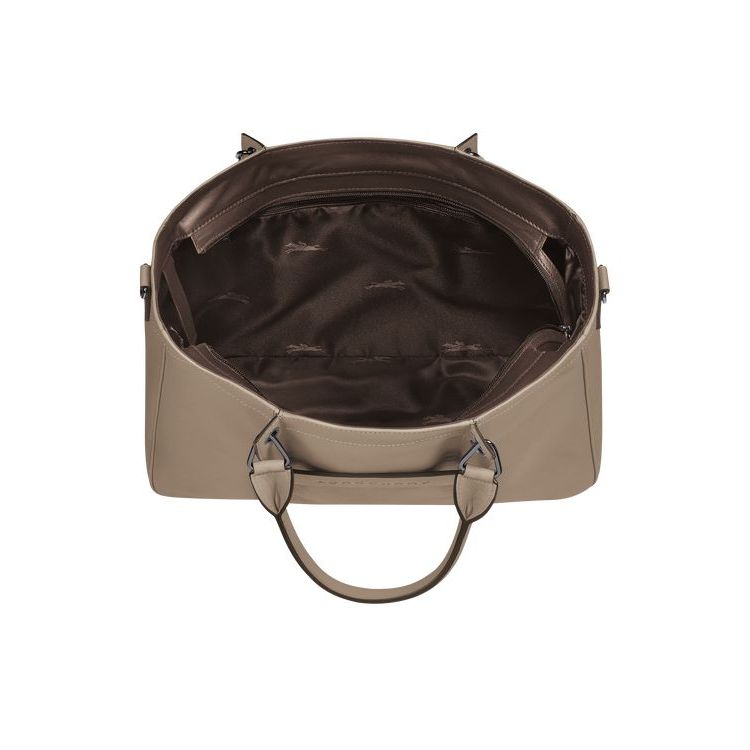 Longchamp M Leren Handtas Bruin | 652487-UZL