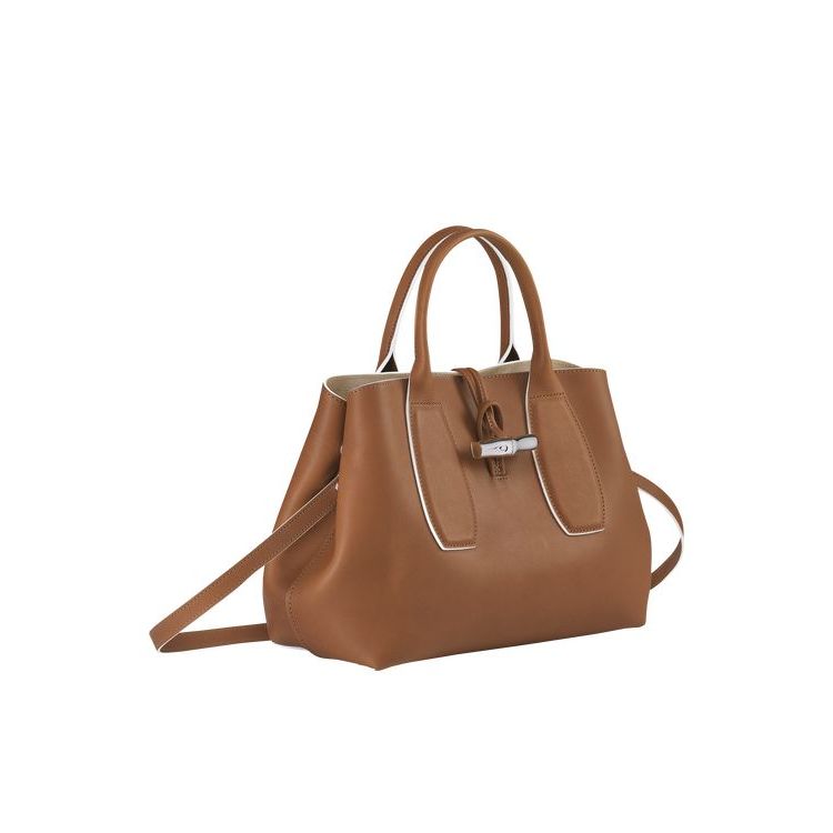 Longchamp M Leren Handtas Bruin | 682547-EFR