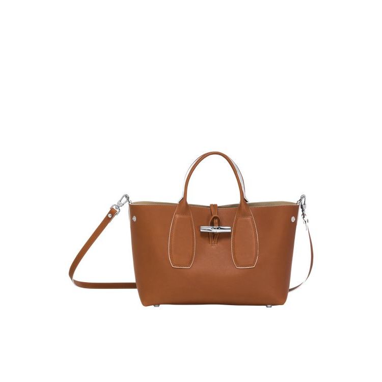 Longchamp M Leren Handtas Bruin | 682547-EFR