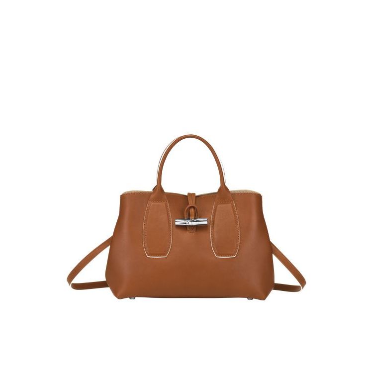 Longchamp M Leren Handtas Bruin | 682547-EFR