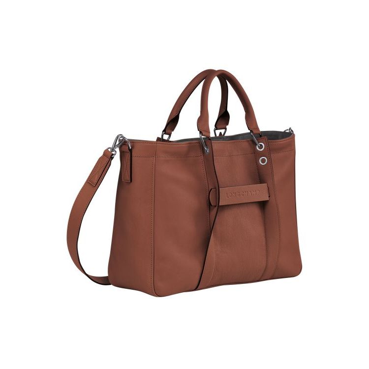 Longchamp M Leren Handtas Bruin | 685437-EYD