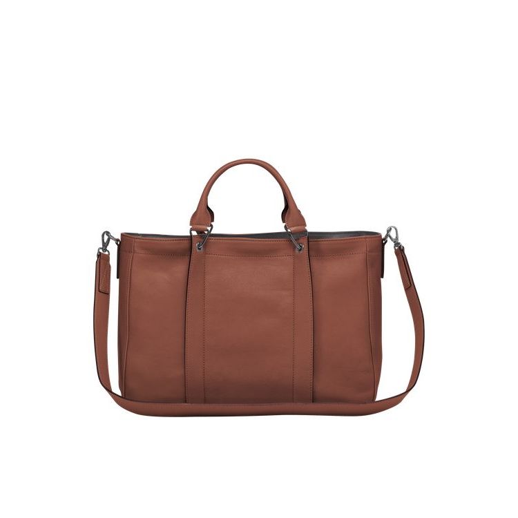 Longchamp M Leren Handtas Bruin | 685437-EYD