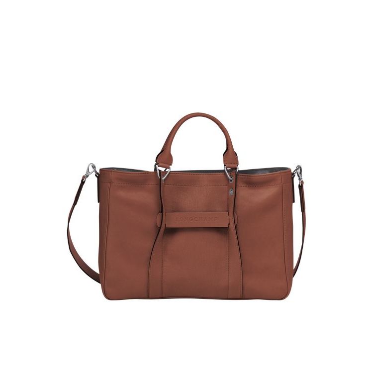 Longchamp M Leren Handtas Bruin | 685437-EYD