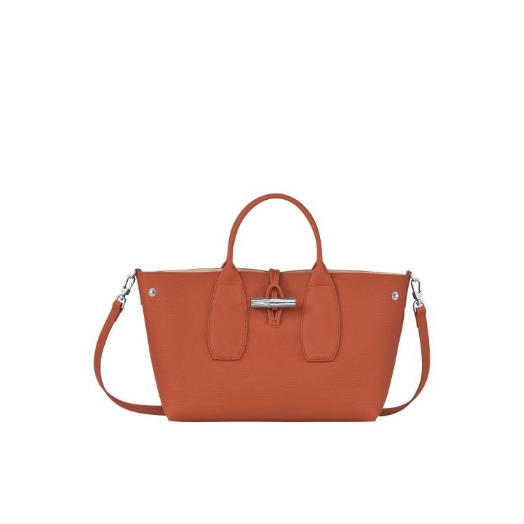 Longchamp M Leren Handtas Donkerrood | 465381-YVO