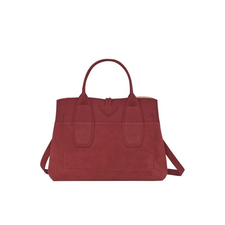 Longchamp M Leren Handtas Rood | 682135-WBE