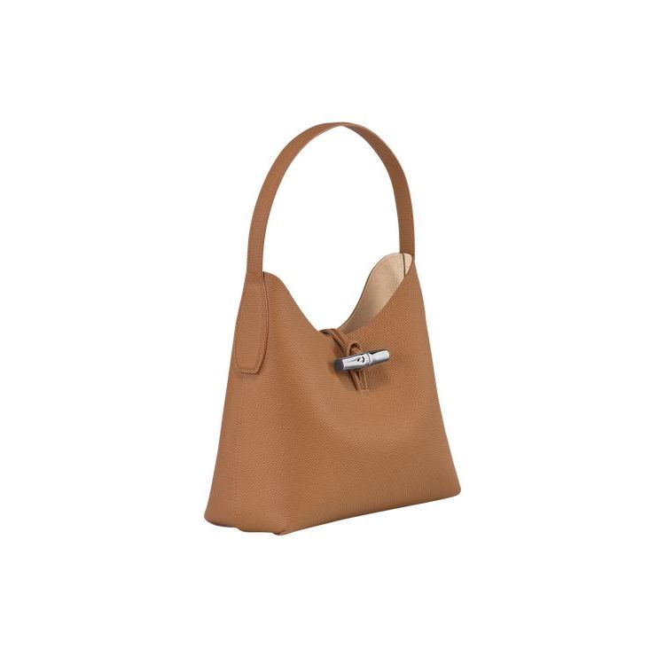 Longchamp M Leren Schoudertassen Beige | 452983-CZO