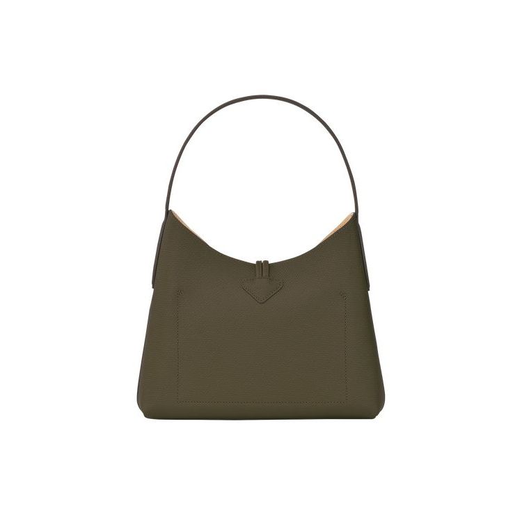 Longchamp M Leren Schoudertassen Khaki | 326190-HIP