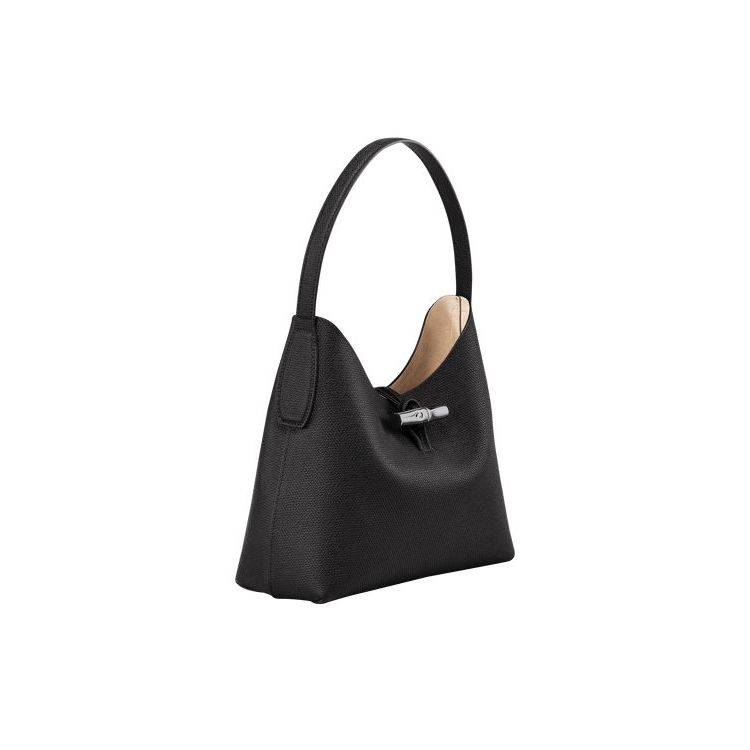 Longchamp M Leren Schoudertassen Zwart | 502483-YZM