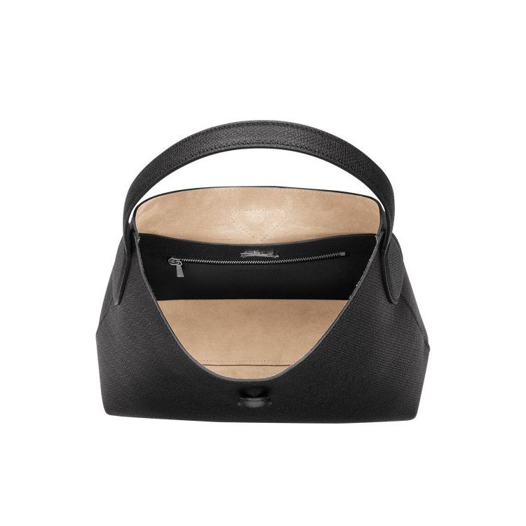 Longchamp M Leren Schoudertassen Zwart | 502483-YZM