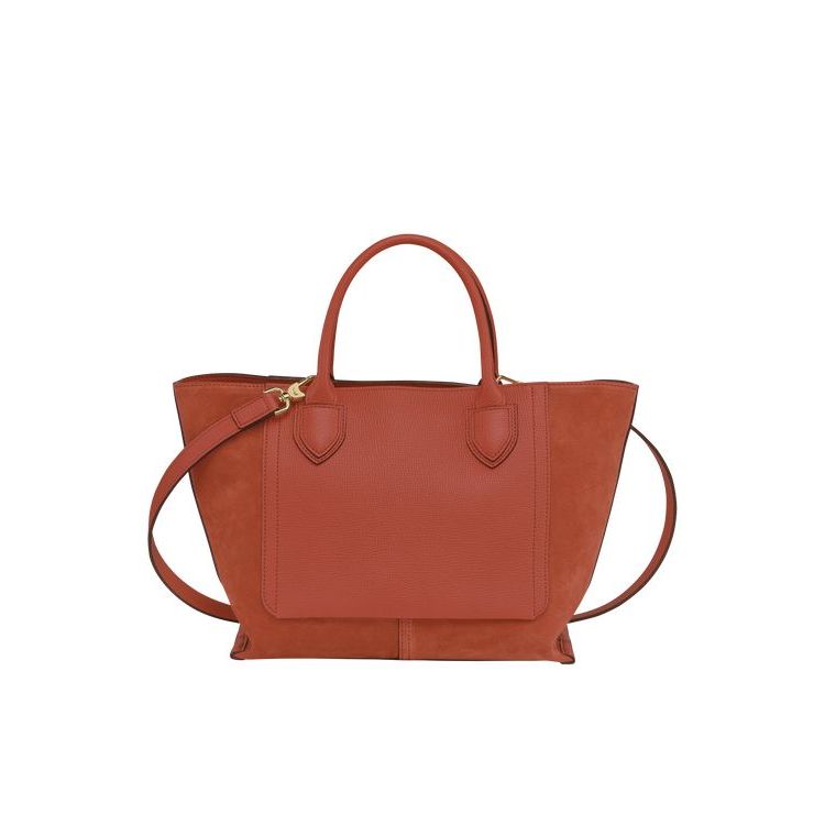 Longchamp M Marmelade Leren Handtas Oranje | 942756-HTD